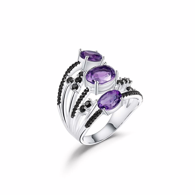 Amethyst Ring aus 925 Silber