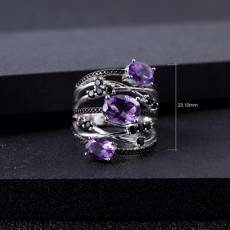 Amethyst Ring aus 925 Silber