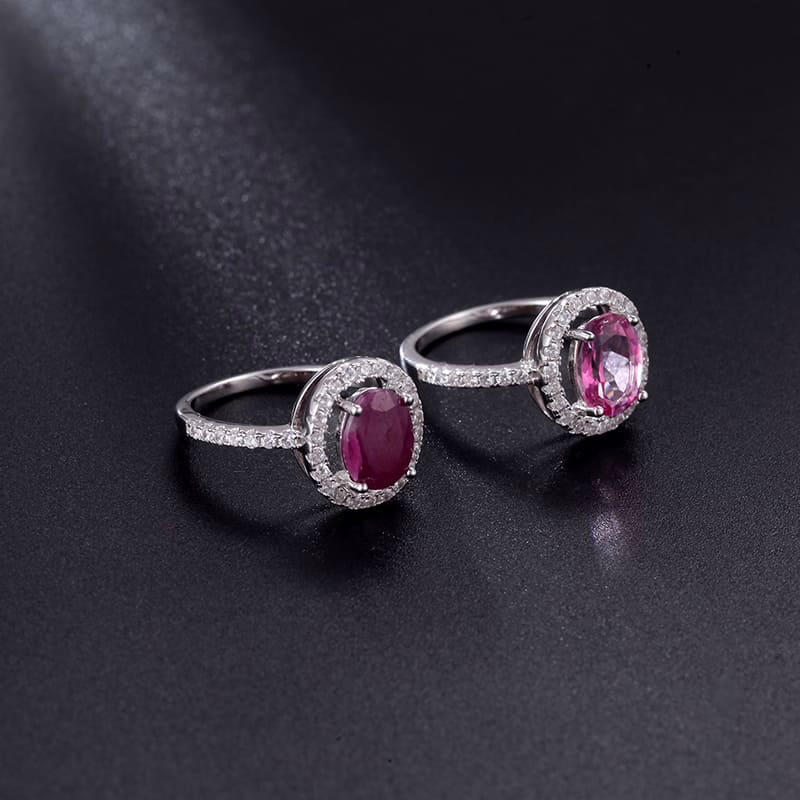 Oval Engagement Ring mit Steine – Bild 3