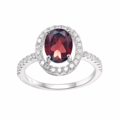 Oval Engagement Ring mit Steine