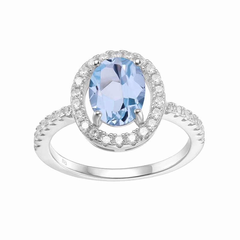 Oval Engagement Ring mit Steine – Bild 7