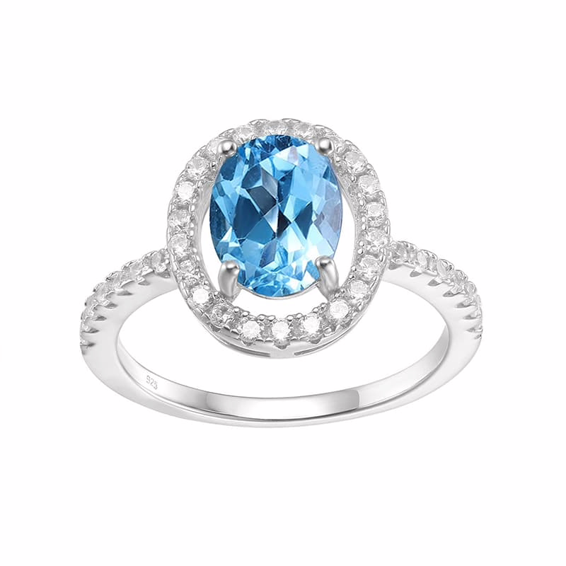 Oval Engagement Ring mit Steine – Bild 8