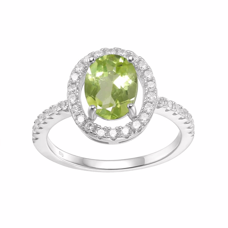 Oval Engagement Ring mit Steine – Bild 9