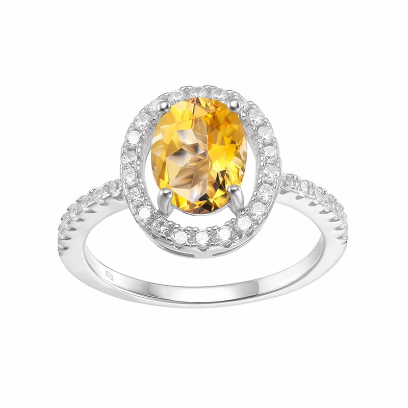 Oval Engagement Ring mit Steine – Bild 10