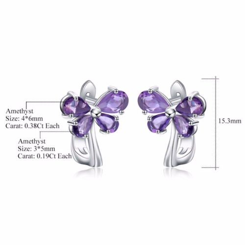 Amethyst Ohrringe Silber Für Damen