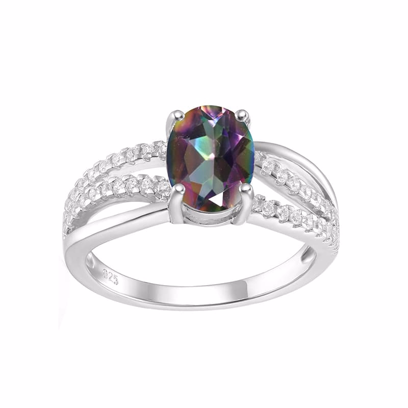 Oval Rauchquarz Ring mit Zirkonia – Bild 13
