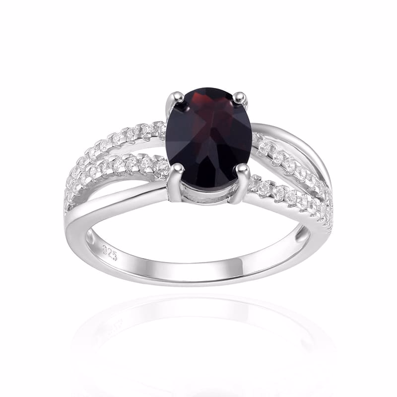 Oval Rauchquarz Ring mit Zirkonia – Bild 15