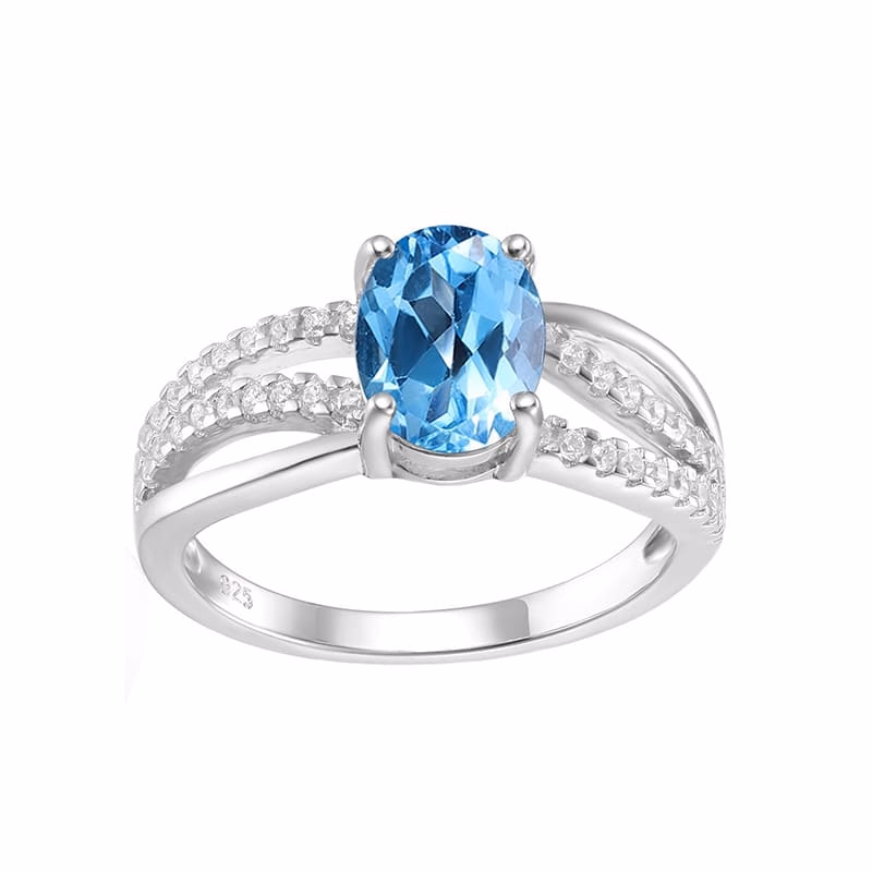 Oval Rauchquarz Ring mit Zirkonia – Bild 8