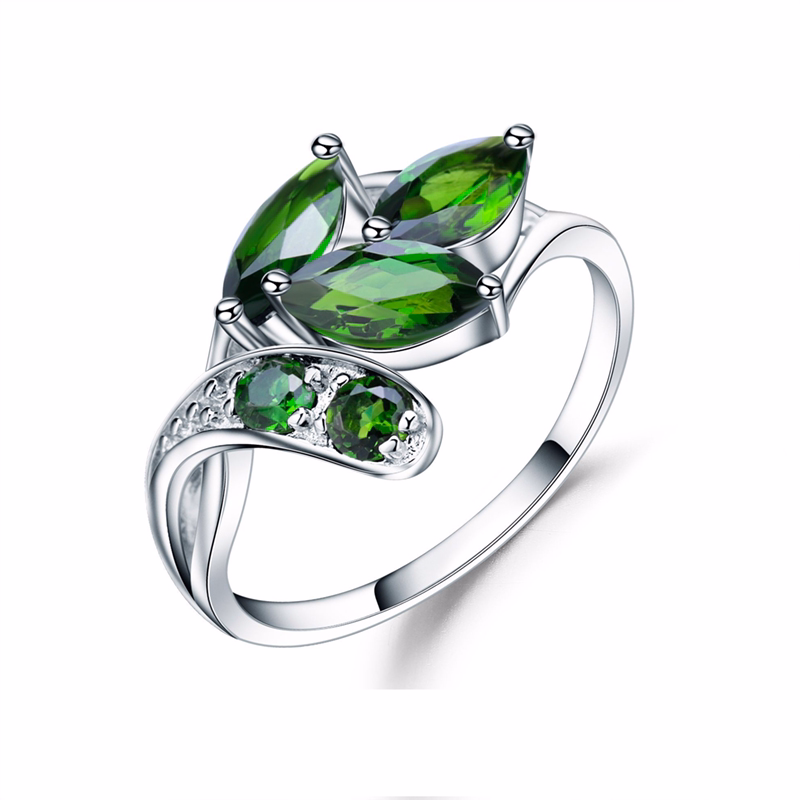 Diopside Ring Aus Silber