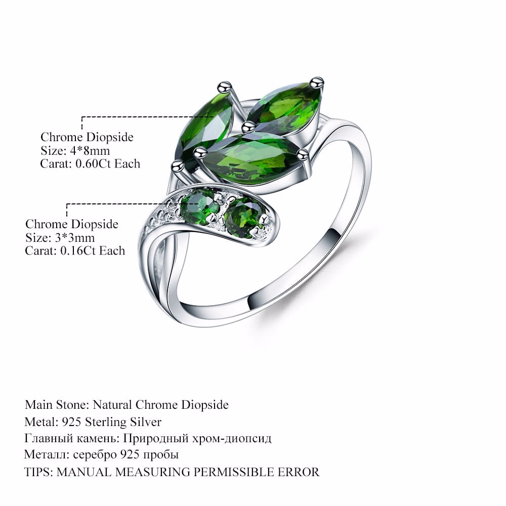 Diopside Ring Aus Silber