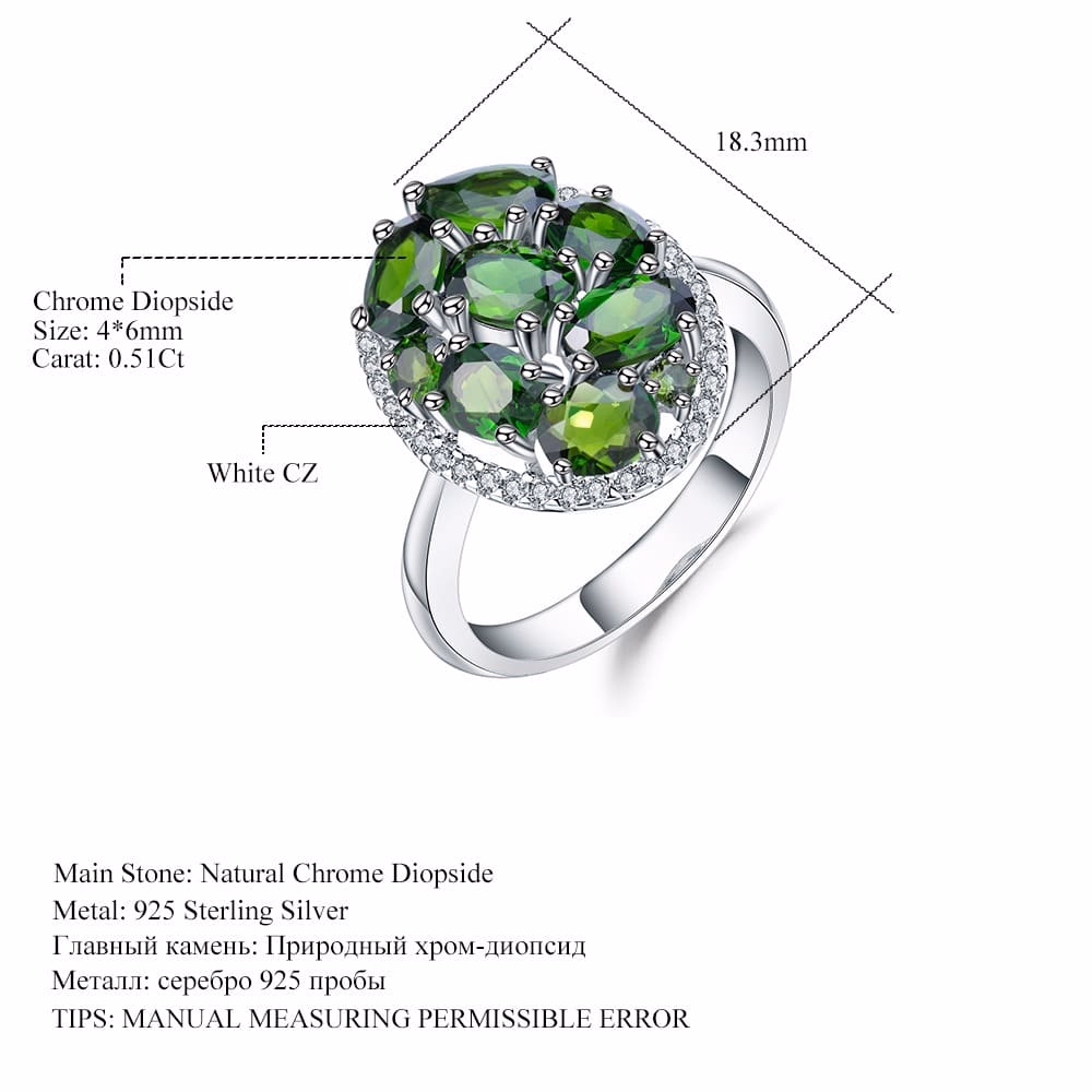 Silber Extravagante Ring mit Granat