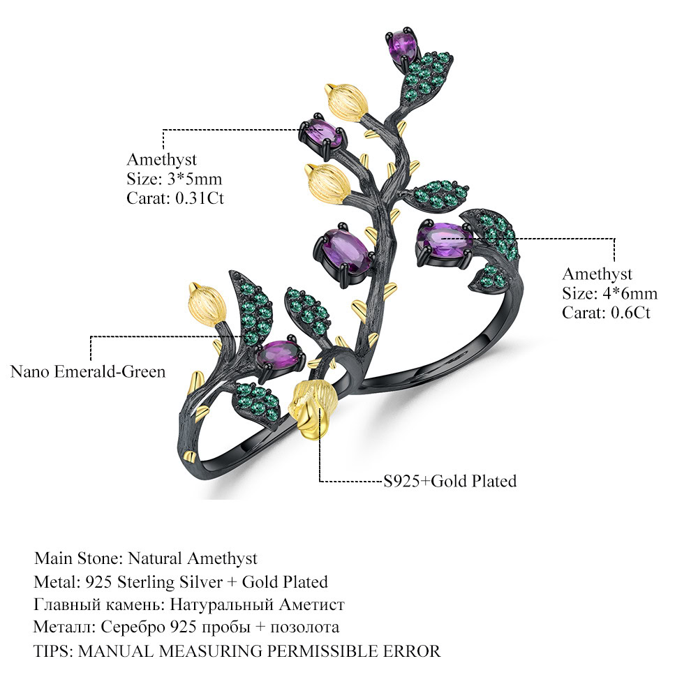 Mode Amethyst Ring damen