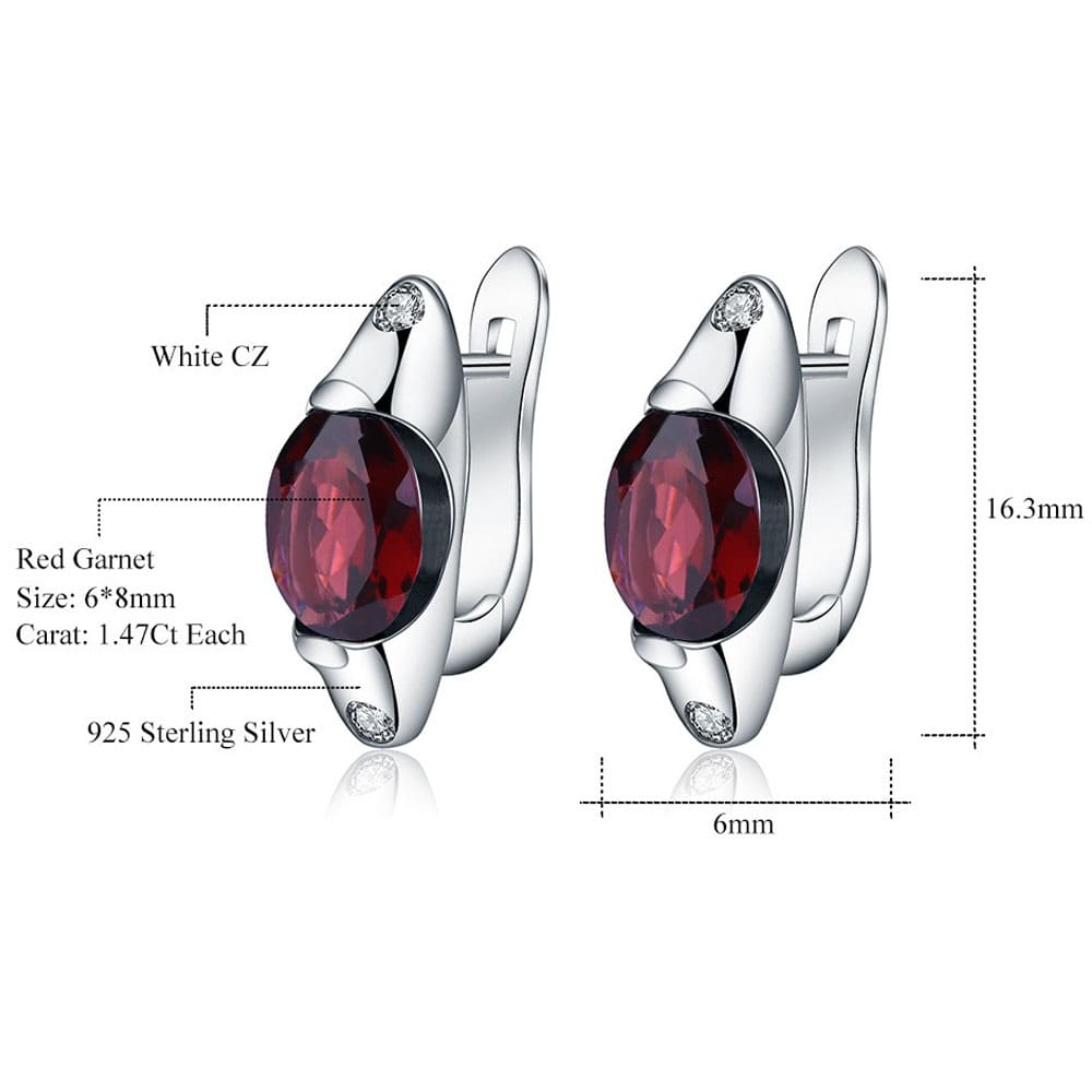 Schlicht Ohrringe Stecker Silber mit Edelstein