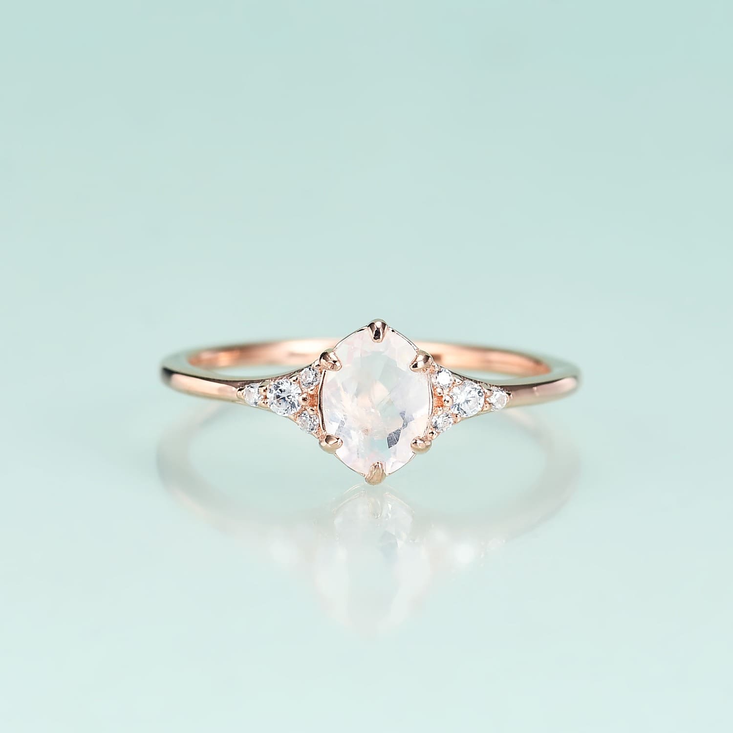 Damen Promise Ring mit Mondstein