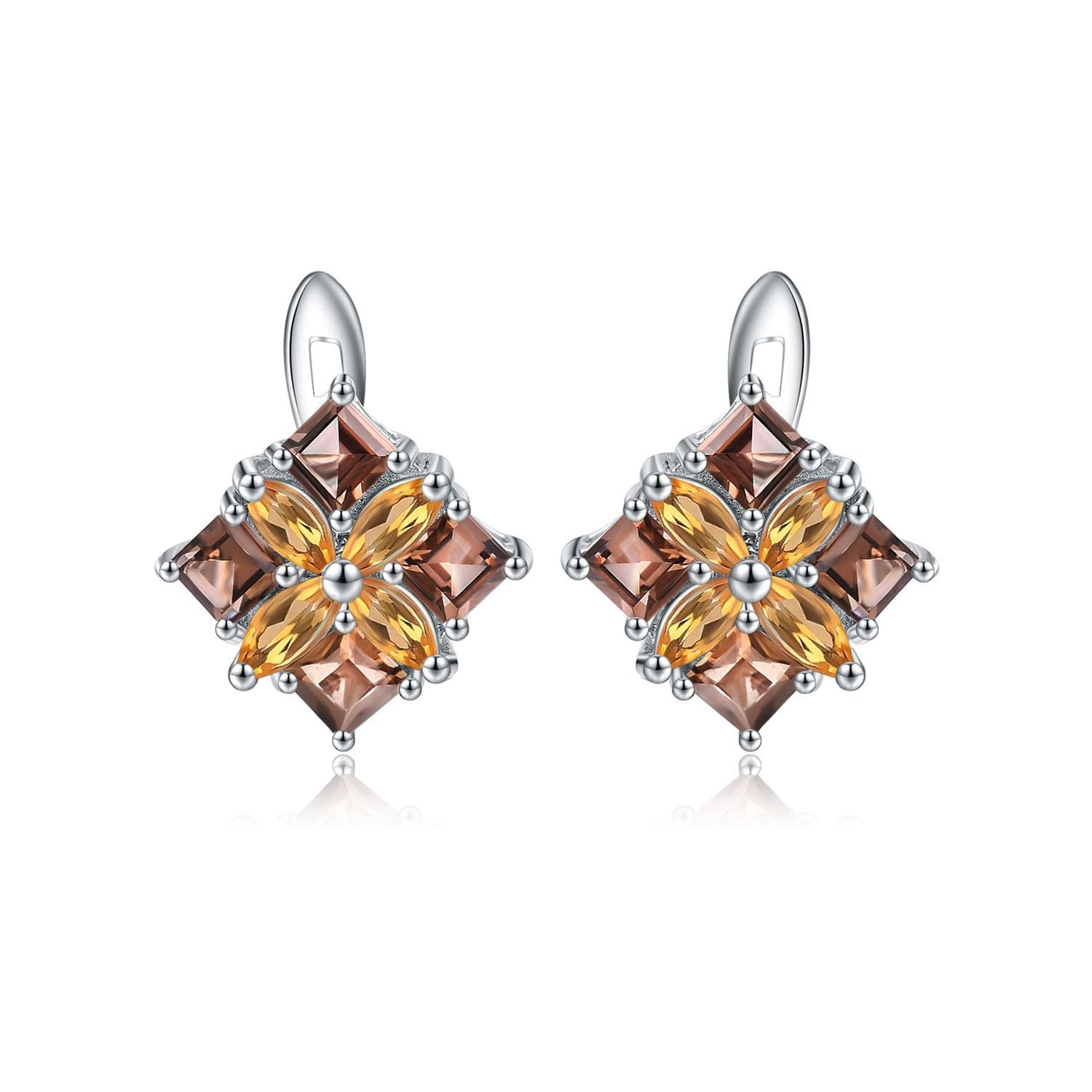 Modeschmuck Ohrringe Stecker mit Edelstein