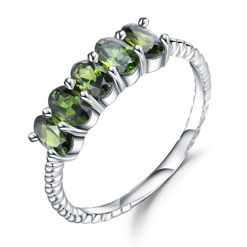 Damen Diopside Ring aus Silber