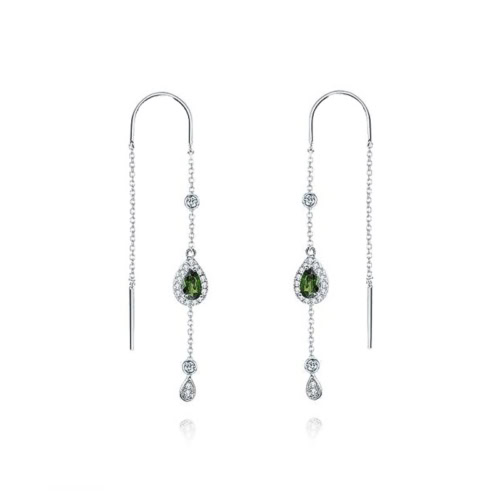 Einfädler Ohrringe mit Diopside