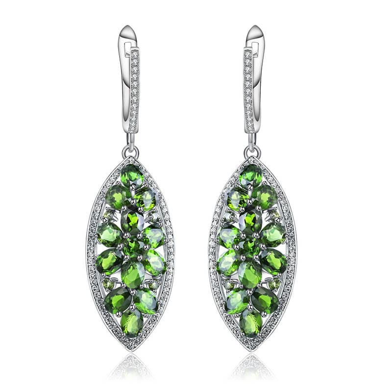 Diopside Ohrringe aus 925 Silber