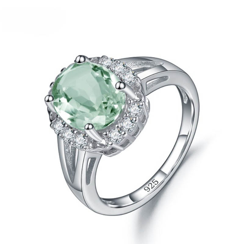 Grüner Amethyst Extravagante Ring