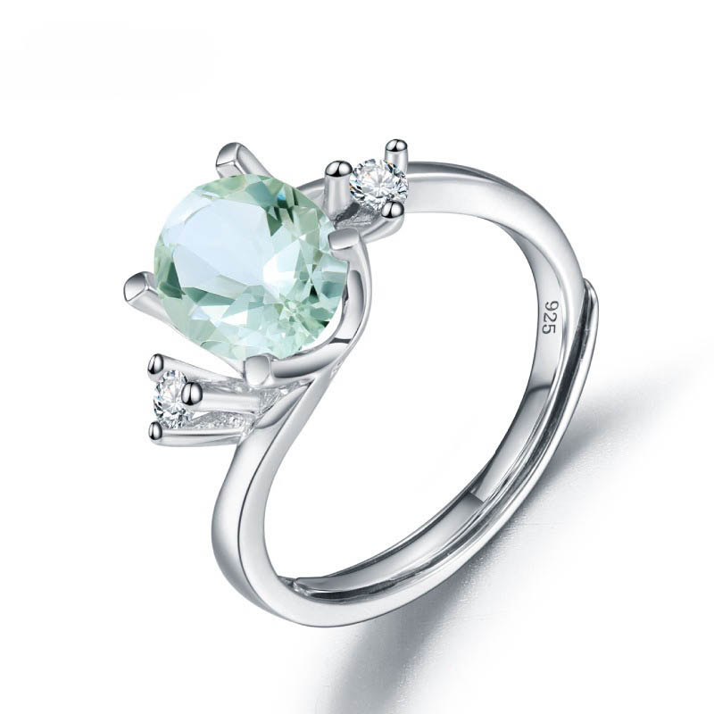 Modeschmuck Ring mit Grüner Amethys