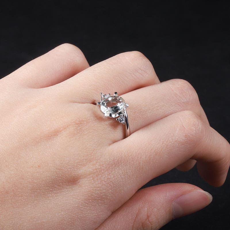 Modeschmuck Ring mit Grüner Amethys