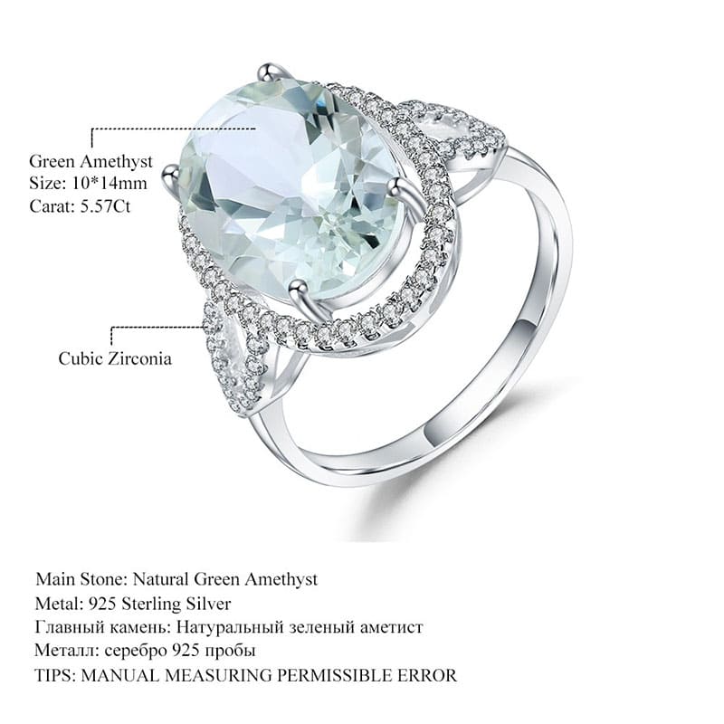 Oval Engagement Ring Aus Silber