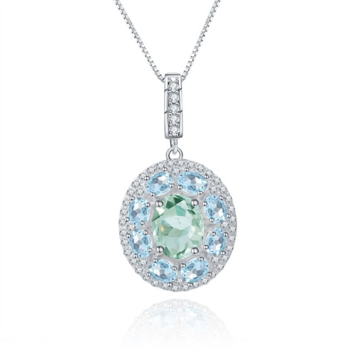 Extravagante Anhänger Kette mit Steine