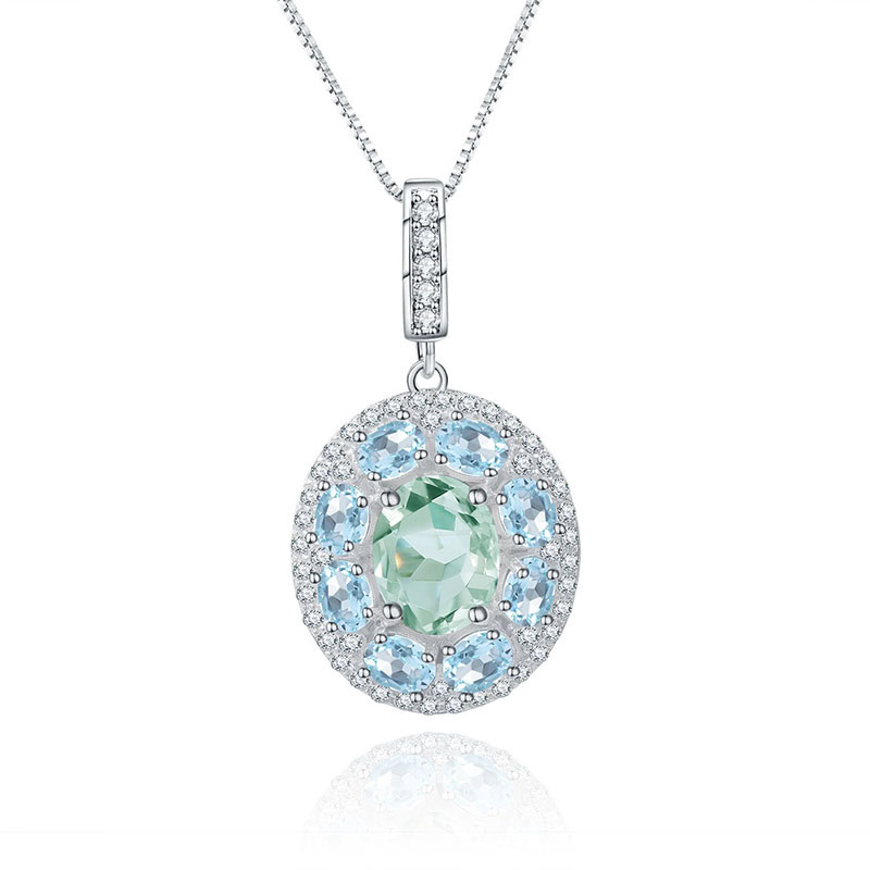 Extravagante Anhänger Kette mit Steine
