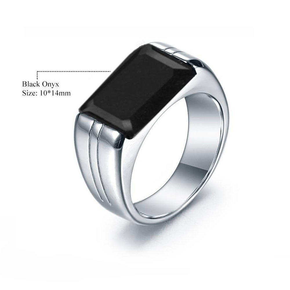 Signet ring mit Schwarzer Achat