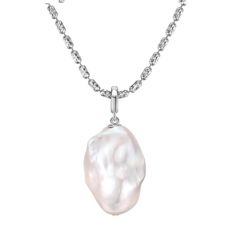 Damen Kette mit Barockperlen Anhänger