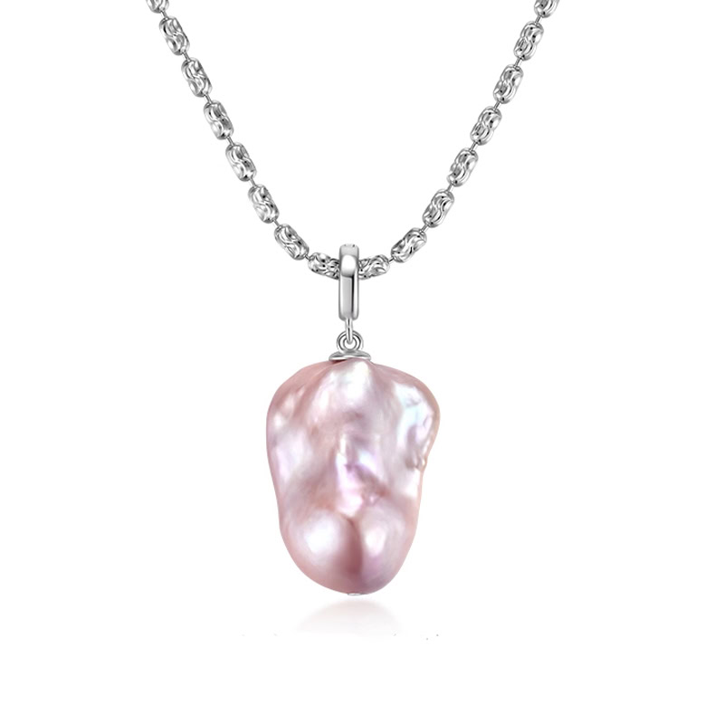 Damen Kette mit Barockperlen Anhänger