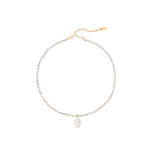 Perlen Kette mit BarockPerlen Anhänger