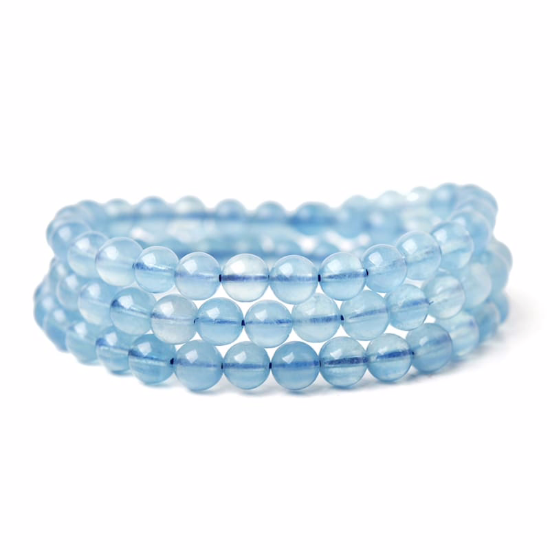 Armband aus Aquamarin Perlen