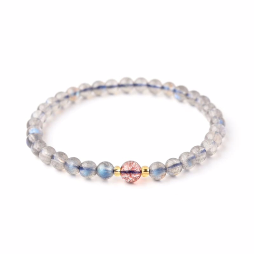Damenarmband Aus Grauer Mondstein