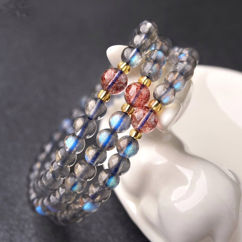 Damenarmband Aus Grauer Mondstein