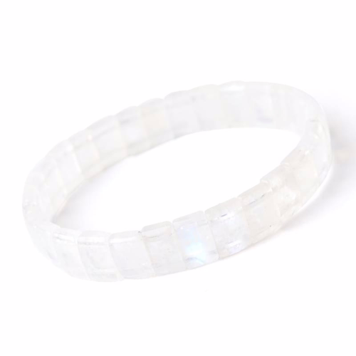 Hochwertiges Quadrat Mondstein Armband