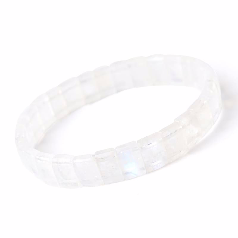 Hochwertiges Quadrat Mondstein Armband