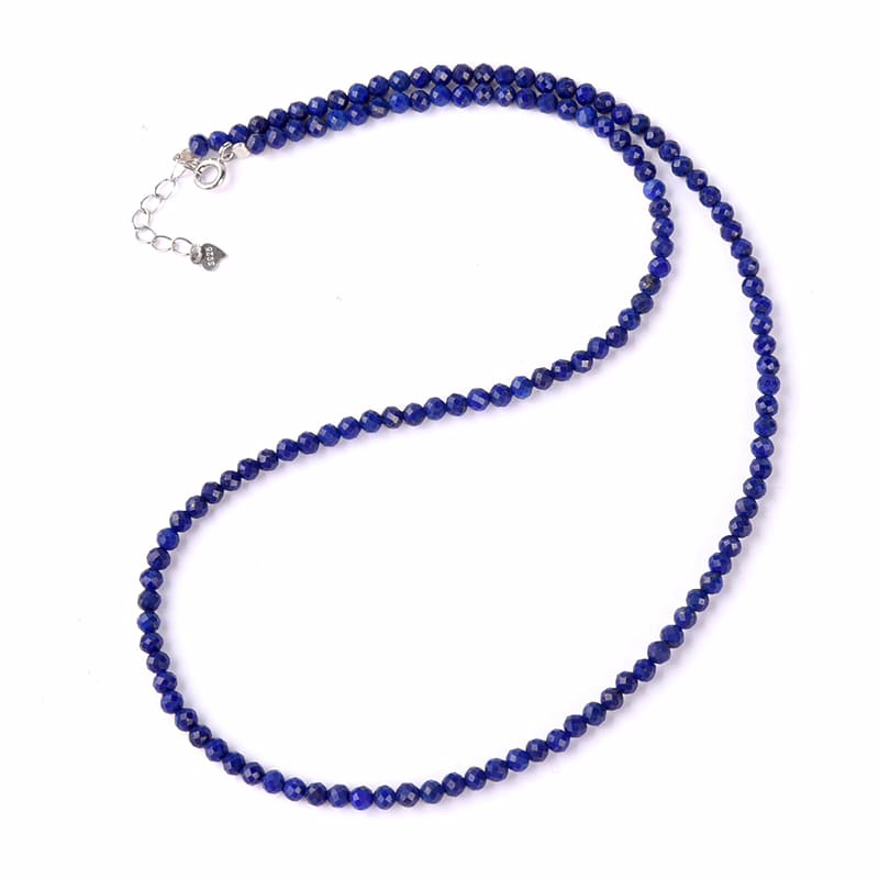 3mm Lapislazuli Perlen Kette