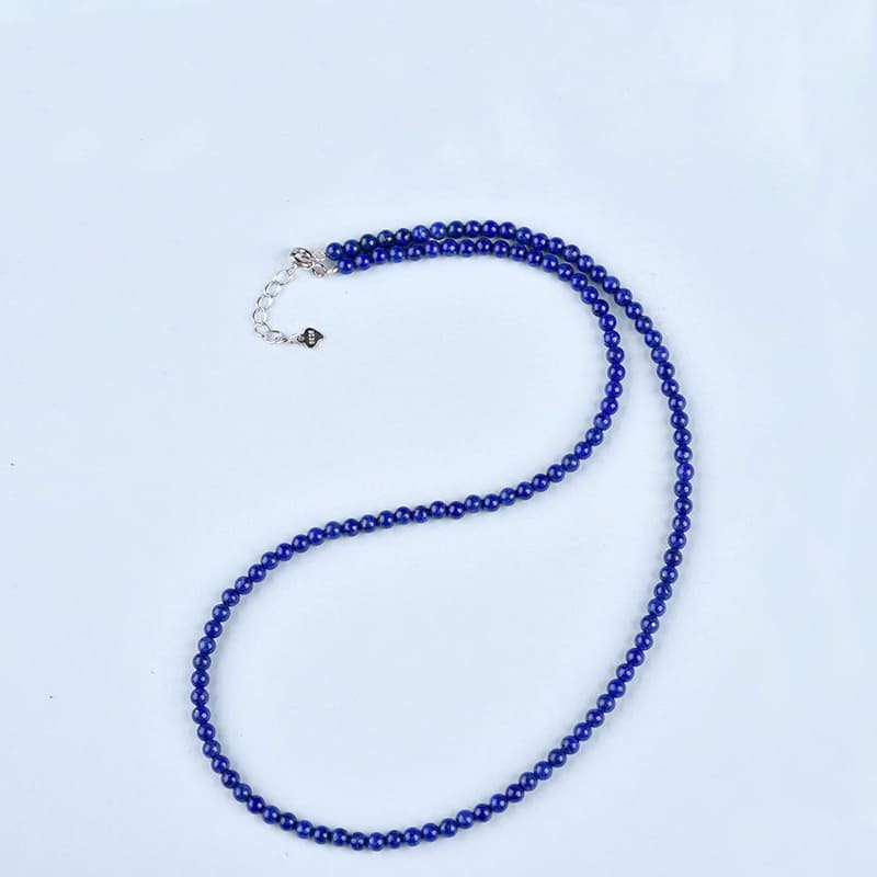 3mm Lapislazuli Perlen Kette