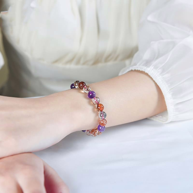 Natürlichen Bunt Kristall Armband