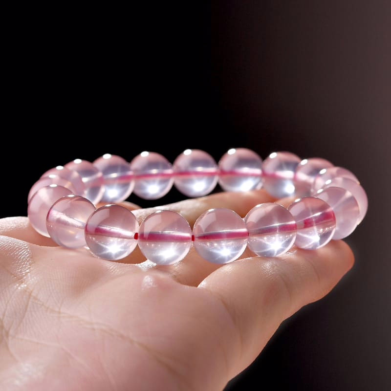 Armband aus Rosenquarz aus Mosambik