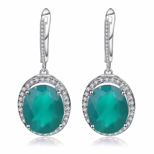 Oval Achat Ohrringe Aus Silber