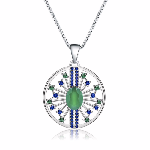 Bunte Edelstein Anhänger Kette