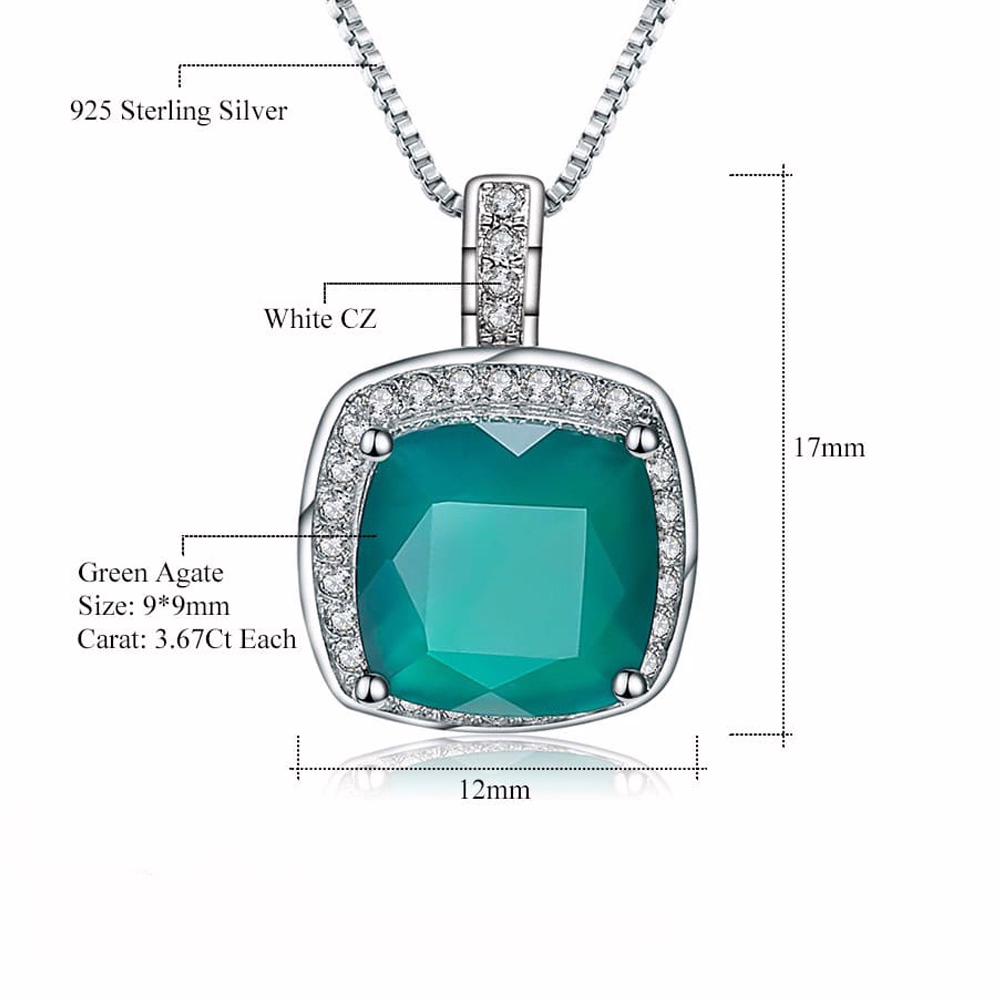 Eckig Achat Anhänger Kette