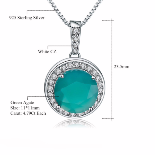 Silber kette mit Rundem Anhänger