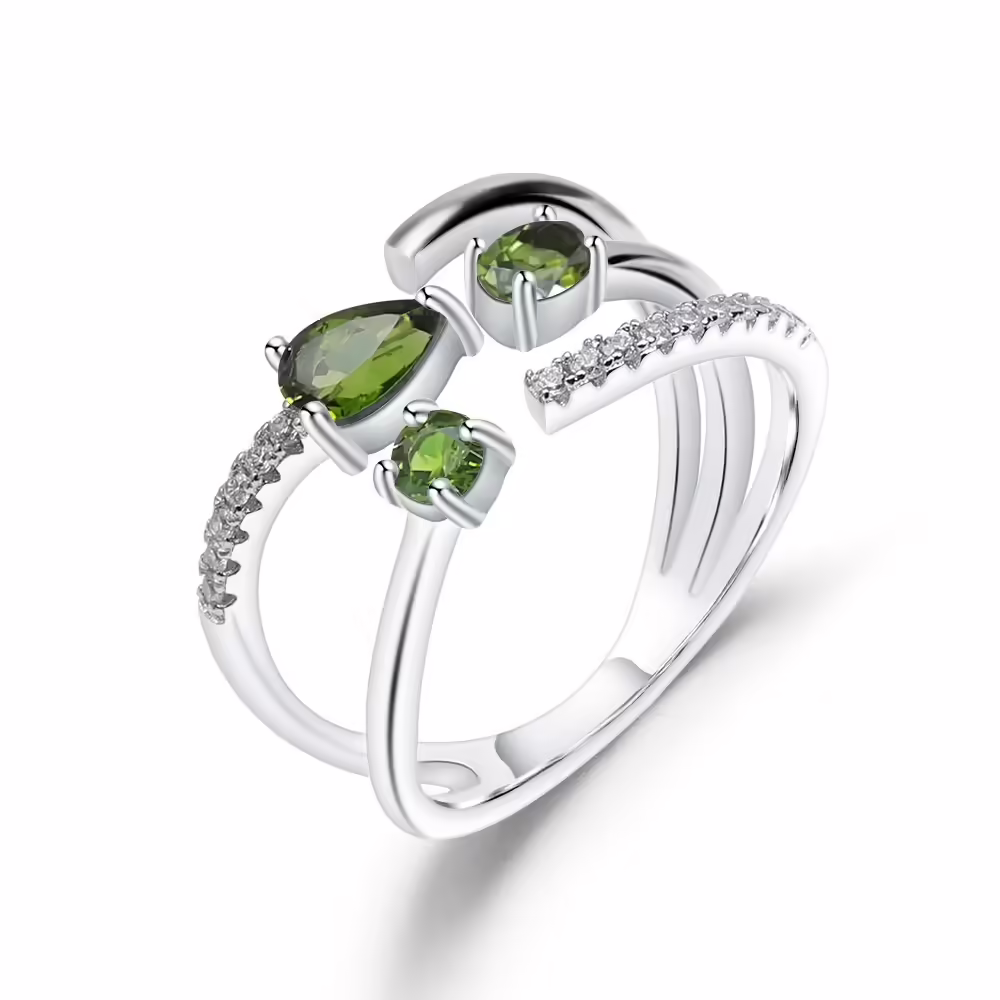 Ring Trinity mit Diopsid