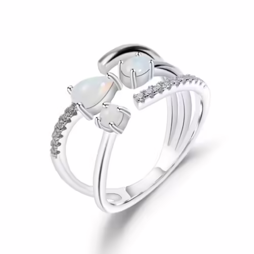 Trinity Ring mit Opal