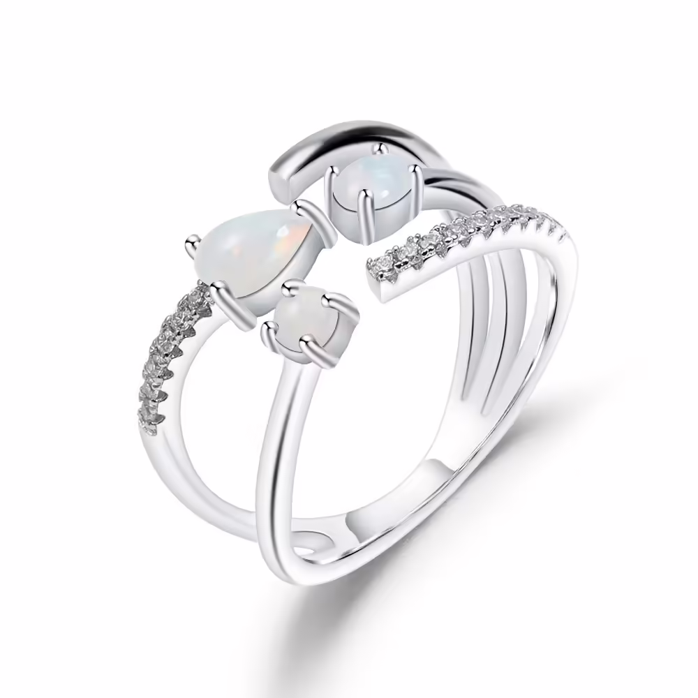 Trinity Ring mit Opal