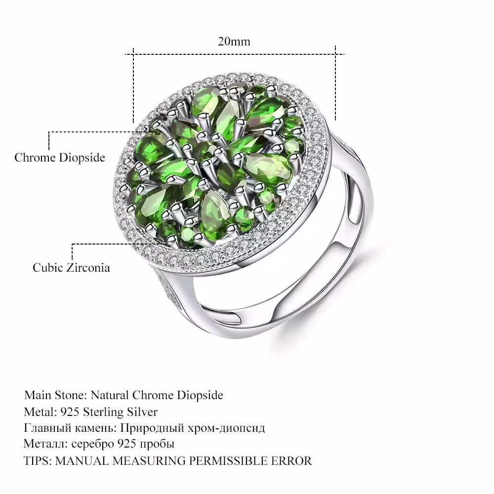 Ring Extravagante mit Diopsid