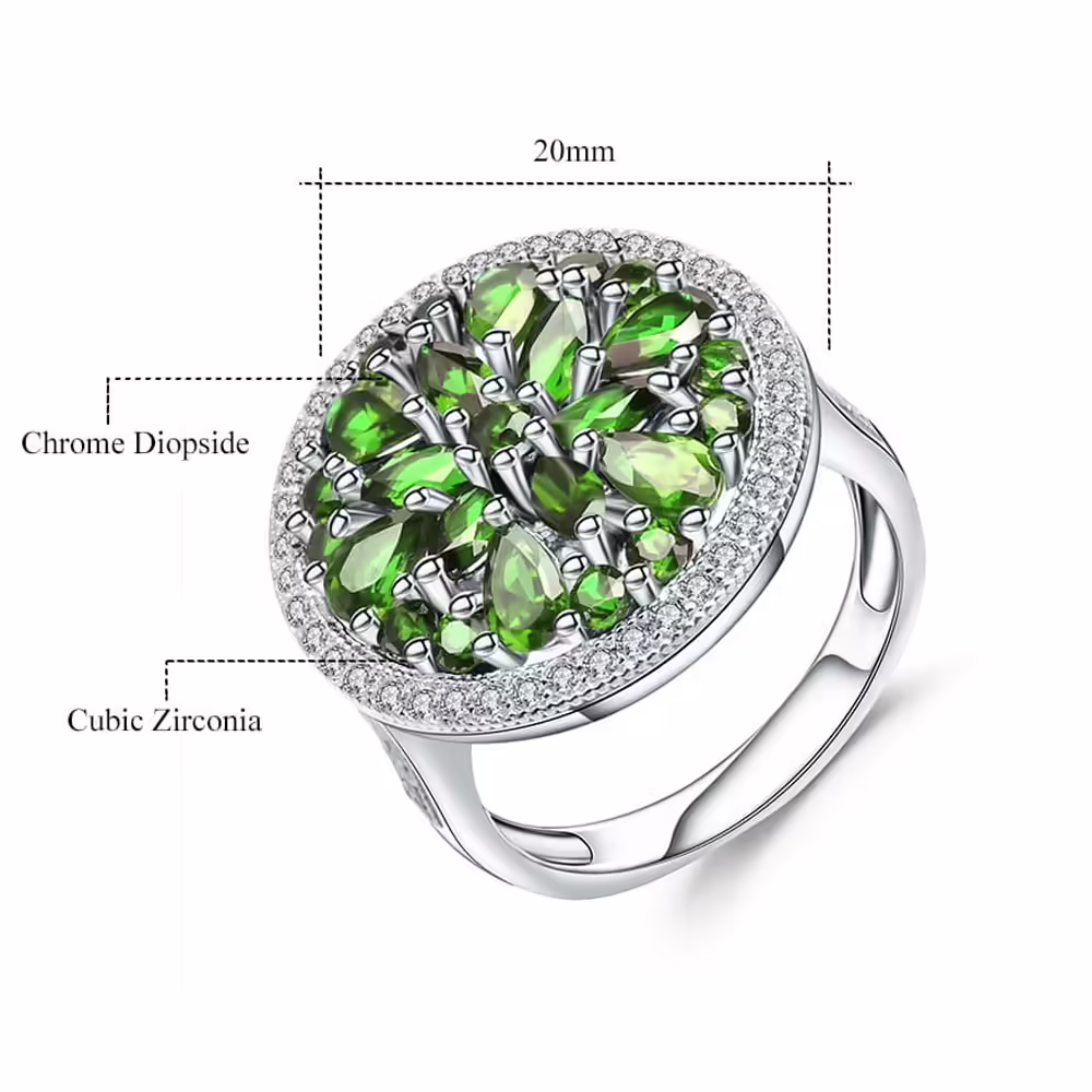 Ring Extravagante mit Diopsid